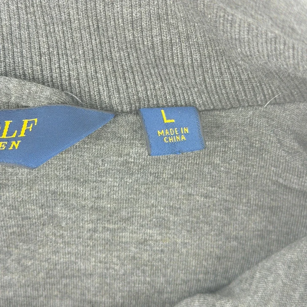 Polo Golf Ralph Lauren Mens Large Gray Quilted‎ Puffer Vest Modal Lyocell Blend